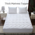 Urbanlife Extra Thick Snow Down Mattress Topper for Deep Sleep, Wave