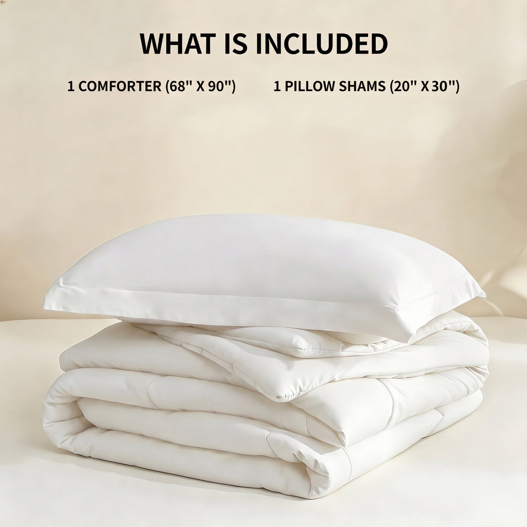 Urbanlife All Season Down Alternative Comforter Set, Box Stitched Soft Microfiber Duvet Insert with Pillow Shams, 2/3 Pieces Bedding Set