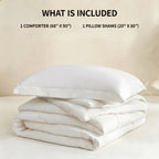Urbanlife All Season Down Alternative Comforter Set, Box Stitched Soft Microfiber Duvet Insert with Pillow Shams, 2/3 Pieces Bedding Set