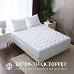 Urbanlife Extra Thick Snow Down Mattress Topper for Deep Sleep, Wave