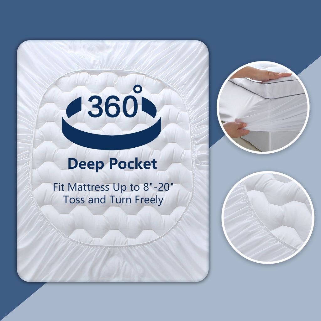 Urbanlife Extra Thick Snow Down Mattress Topper for Deep Sleep