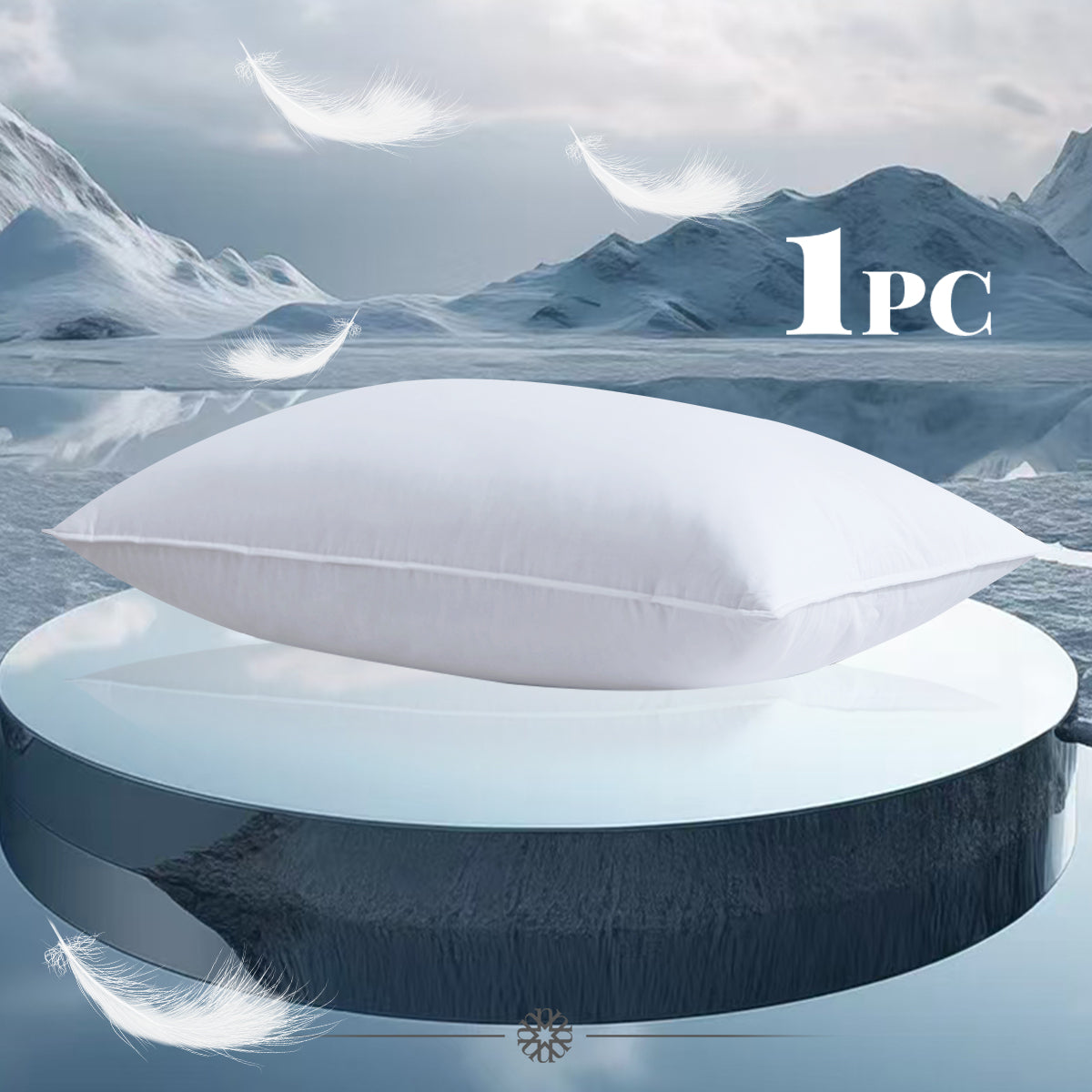 Urbanlife Fluffy Down Pillow Insert, Washable Hotel Grade Bed Sleep Pillow
