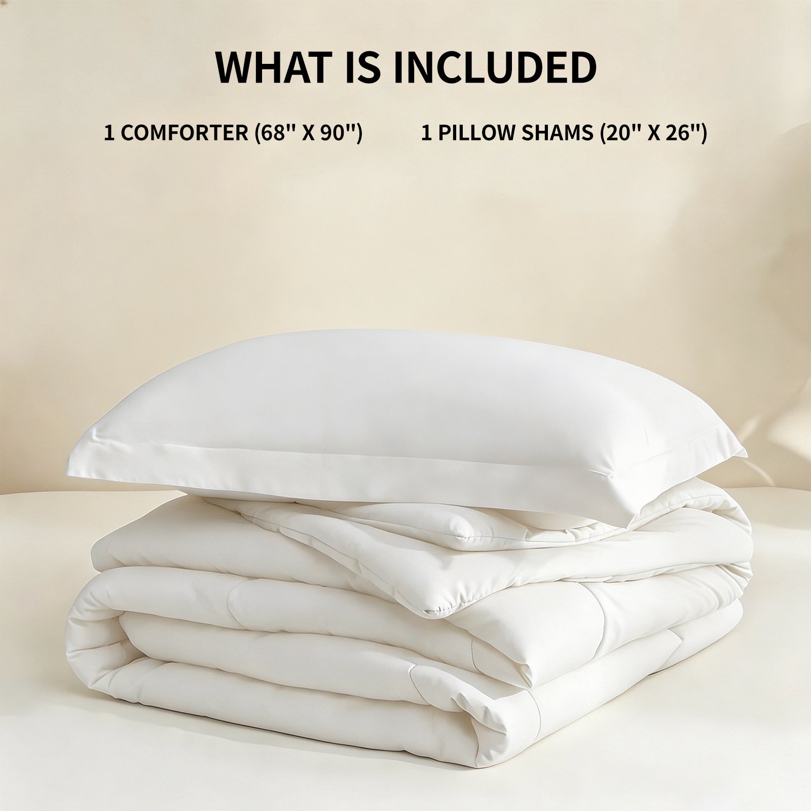 Urbanlife All Season Down Alternative Comforter Set, Box Stitched Soft Microfiber Duvet Insert with Pillow Shams, 2/3 Pieces Bedding Set