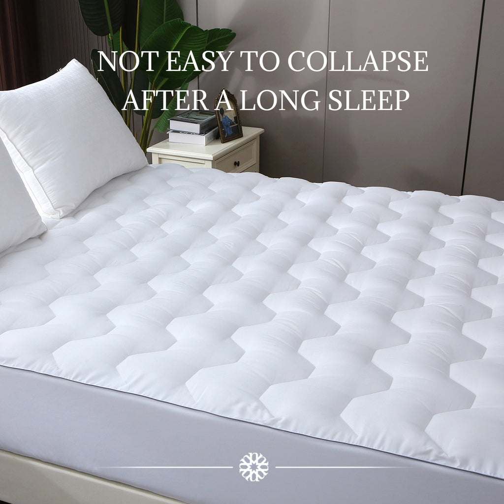 Urbanlife Extra Thick Snow Down Mattress Topper for Deep Sleep, Wave