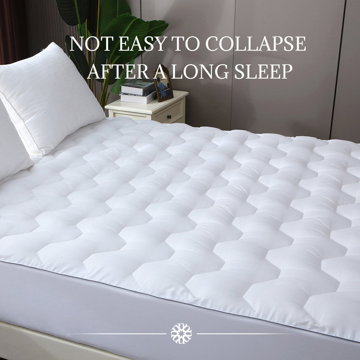 Urbanlife Extra Thick Snow Down Mattress Topper for Deep Sleep, Wave