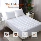 Urbanlife Extra Thick Snow Down Mattress Topper for Deep Sleep, Wave